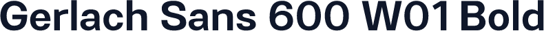 Gerlach Sans 600 W01 Bold