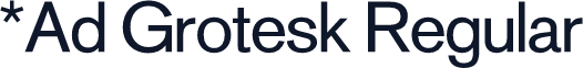 *Ad Grotesk Regular
