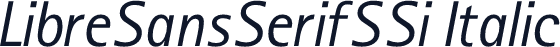 LibreSansSerifSSi Italic