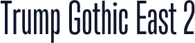 服务器字体 Trump Gothic East 2