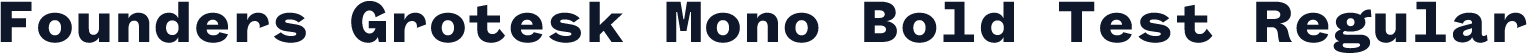 Founders Grotesk Mono Bold Test Regular