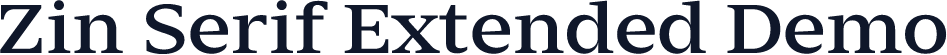 Zin Serif Extended Demo