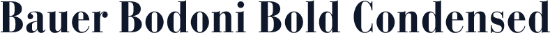 Bauer Bodoni Bold Condensed
