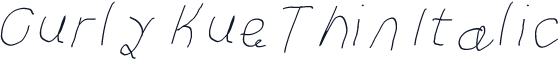 Curly Kue Thin Italic