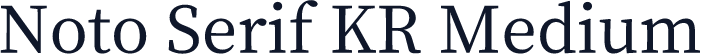 Noto Serif KR Medium