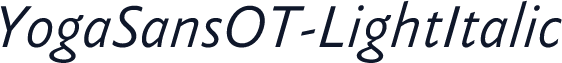 YogaSansOT-LightItalic