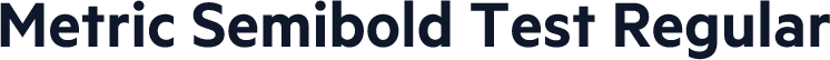 Metric Semibold Test Regular
