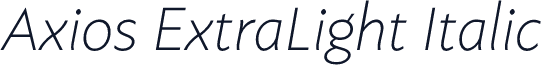 Axios ExtraLight Italic