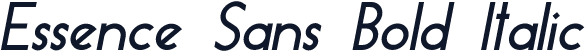 Essence Sans Bold Italic