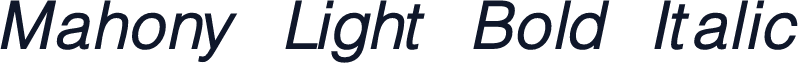Mahony Light Bold Italic