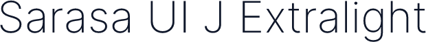 Sarasa UI J Extralight
