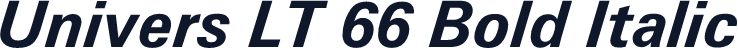 Univers LT 66 Bold Italic