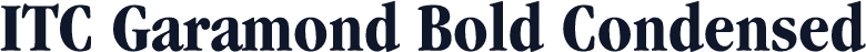 ITC Garamond Bold Condensed