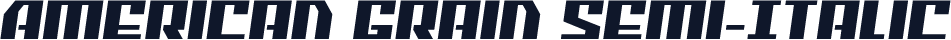 American Grain Semi-Italic