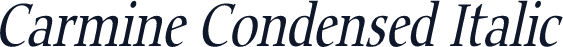 Carmine Condensed Italic