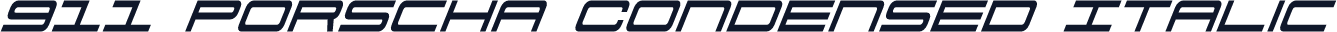 911 Porscha Condensed Italic