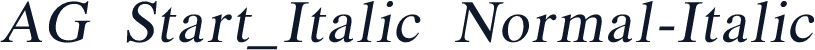 AG Start_Italic Normal-Italic