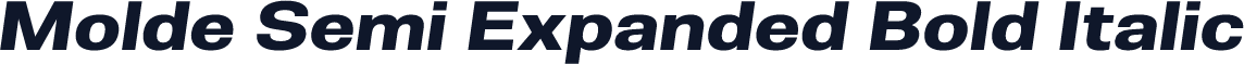 Molde Semi Expanded Bold Italic