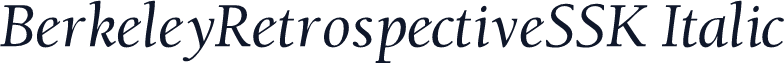 BerkeleyRetrospectiveSSK Italic