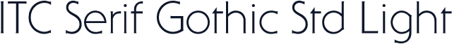 ITC Serif Gothic Std Light