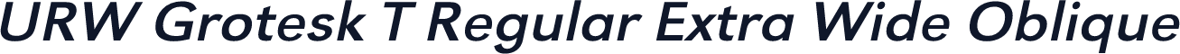 URW Grotesk T Regular Extra Wide Oblique