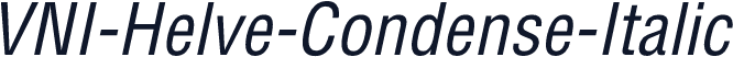 VNI-Helve-Condense-Italic