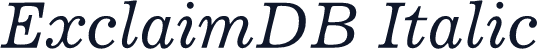 ExclaimDB Italic