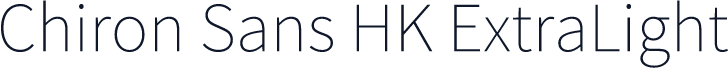 Chiron Sans HK ExtraLight