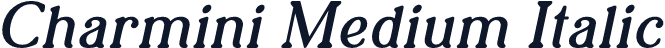 Charmini Medium Italic