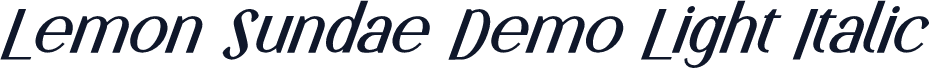 Lemon Sundae Demo Light Italic