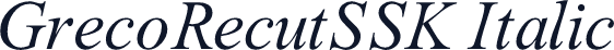 GrecoRecutSSK Italic