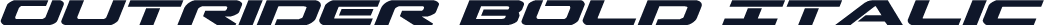 Outrider Bold Italic
