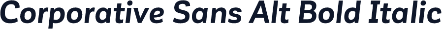 Corporative Sans Alt Bold Italic