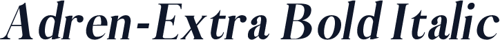 Adren-Extra Bold Italic