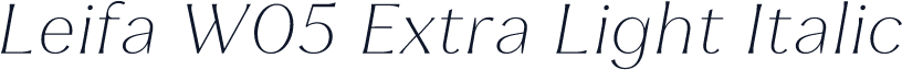 Leifa W05 Extra Light Italic