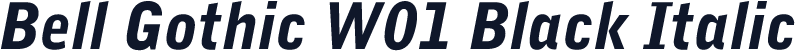 Bell Gothic W01 Black Italic