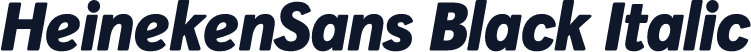 HeinekenSans Black Italic