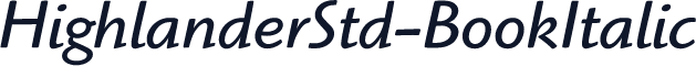 HighlanderStd-BookItalic