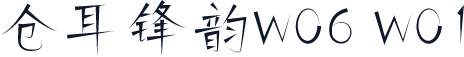 仓耳锋韵W06 W01