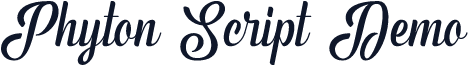 Phyton Script Demo