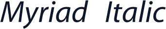Myriad   Italic