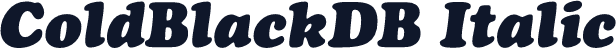 ColdBlackDB Italic