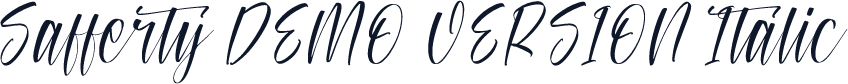 Safferty DEMO VERSION Italic