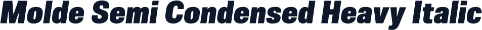 Molde Semi Condensed Heavy Italic