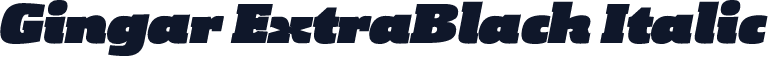 Gingar ExtraBlack Italic