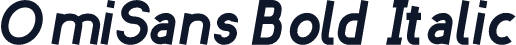 OmiSans Bold Italic