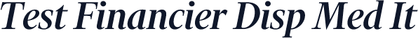 Test Financier Disp Med It