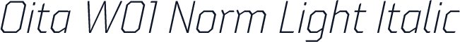 Oita W01 Norm Light Italic