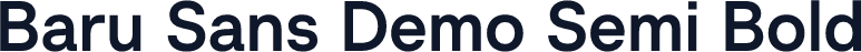 Baru Sans Demo Semi Bold