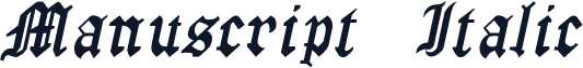 Manuscript  Italic